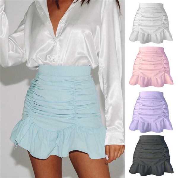 skirts short women solid a-line summer mini hem ruffles chic ruched all-match high waist selling girls, Black
skirts short women solid a-line summer mini hem ruffles chic ruched all-match high waist selling girls, Black
