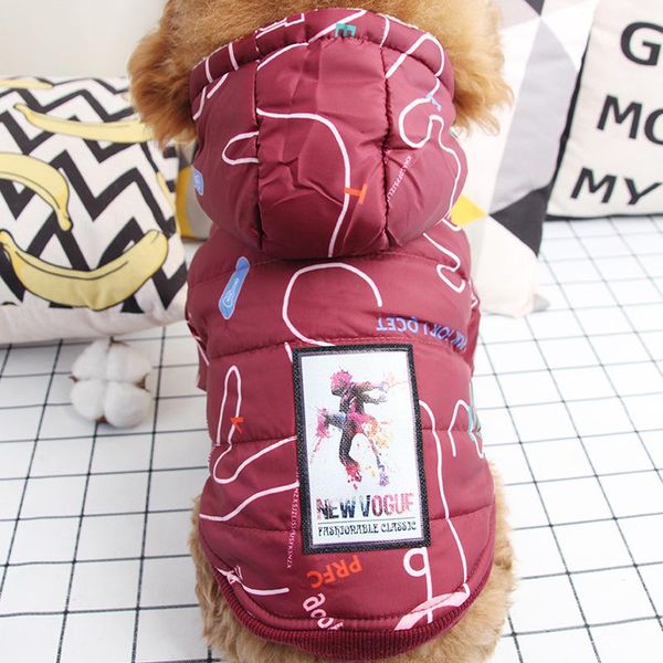 dog apparel print 100% cotton winter clothes small keep warm clothing for dogs