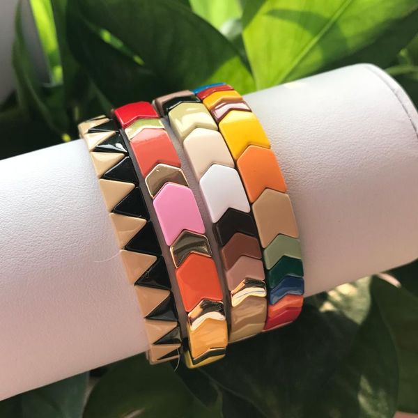 beaded, strands arrow triangle shaped enamel tile bracelet,tila bead stretch bracelets,painted brass pulseira boho fashion women jewelry qc2, Black
beaded, strands arrow triangle shaped enamel tile bracelet,tila bead stretch bracelets,painted brass pulseira boho fashion women jewelry qc2, Black