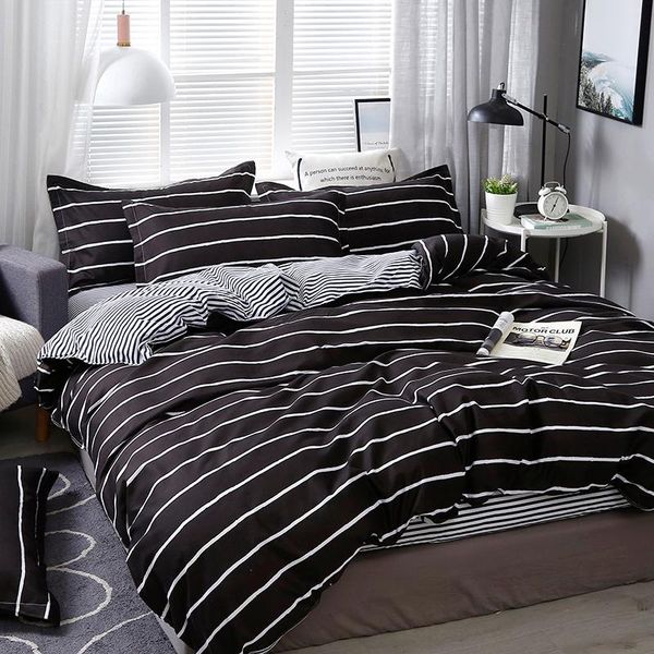 bedding sets black white stripe double side simple luxury comforter set modern fashion king twin size bed linen duvet cover
bedding sets black white stripe double side simple luxury comforter set modern fashion king twin size bed linen duvet cover