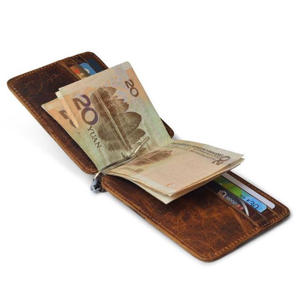 card holders 2021 wallet men leather money clip metal thin billfold folded clamp for case cash clips 12 pocket k7, Brown;gray
card holders 2021 wallet men leather money clip metal thin billfold folded clamp for case cash clips 12 pocket k7, Brown;gray