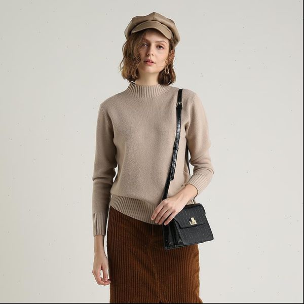 cashmere half neck loose head womens sweater knit bottoming short thick pullover ladies, White;black
cashmere half neck loose head womens sweater knit bottoming short thick pullover ladies, White;black