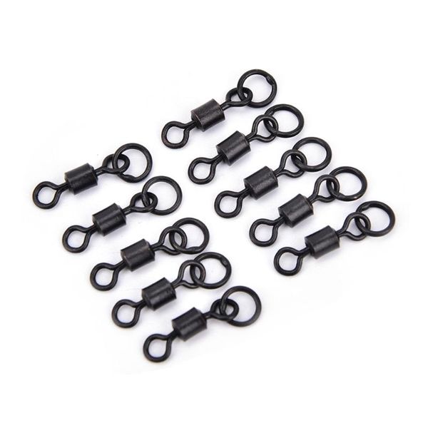 fishing hooks 50pcs/lot black rolling swivels with ring carp rigs ice swivel connector tackle 1.8cm
fishing hooks 50pcs/lot black rolling swivels with ring carp rigs ice swivel connector tackle 1.8cm