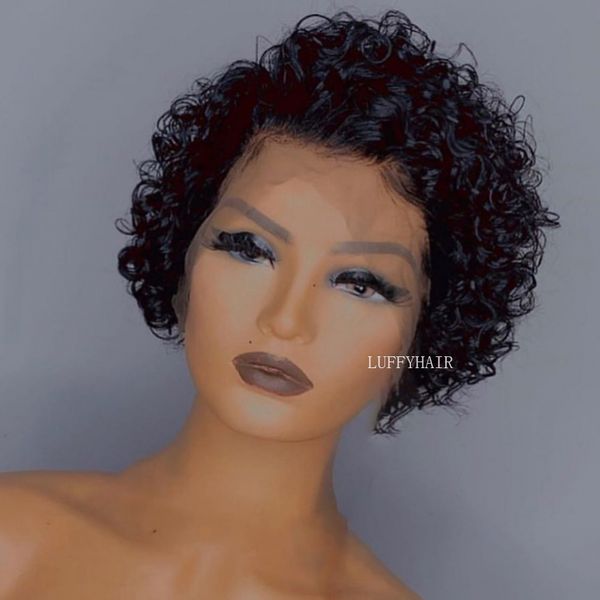 pixie cut wig short curly silk silk bottom full lace real human hair wig, natural hairline, real human hair wig 1 50% density, Black
pixie cut wig short curly silk silk bottom full lace real human hair wig, natural hairline, real human hair wig 1 50% density, Black