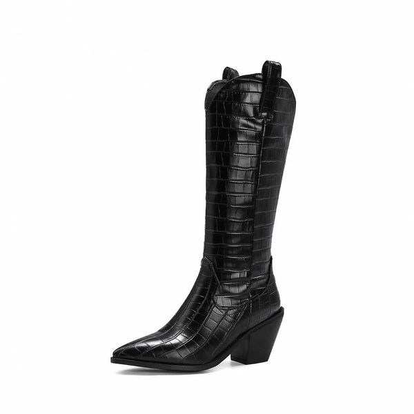 boots autumn western cowboy women embossed microfiber leather pattern high heels cowgirl booties mid-calf botas shoes, Black
boots autumn western cowboy women embossed microfiber leather pattern high heels cowgirl booties mid-calf botas shoes, Black