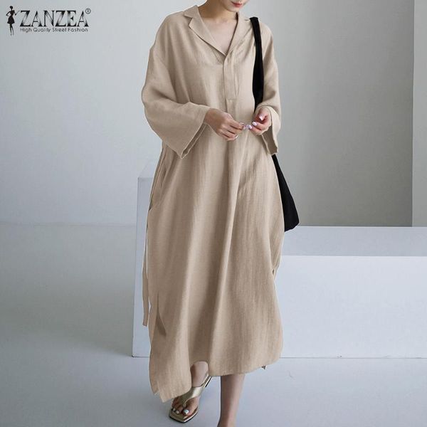 casual dresses zanzea women pockets solid vestido a-line elegant robe with belt long sleeve femme streetwear chic maxi sundress, Black;gray
casual dresses zanzea women pockets solid vestido a-line elegant robe with belt long sleeve femme streetwear chic maxi sundress, Black;gray