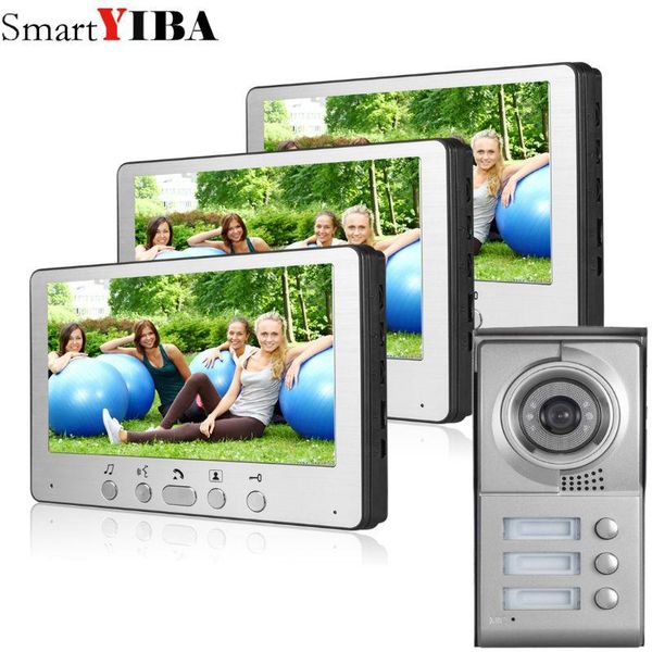 7" color screen video intercom system night vision ir camera for 2~3 units house flats apartment door phone kits phones
7" color screen video intercom system night vision ir camera for 2~3 units house flats apartment door phone kits phones