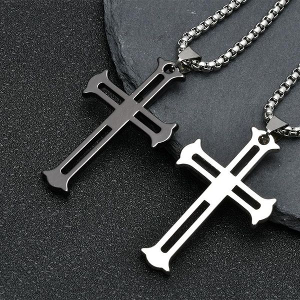pendant necklaces men 's couple jewelry korean fashion stainless steel cross necklace wholesale, Silver
pendant necklaces men 's couple jewelry korean fashion stainless steel cross necklace wholesale, Silver