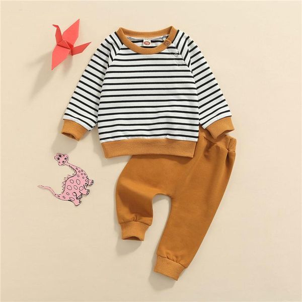 clothing sets 2pcs kids autumn tracksuit stripe long sleeves pullover shirt + casual pants for little boys and girls 0-24 months, White
clothing sets 2pcs kids autumn tracksuit stripe long sleeves pullover shirt + casual pants for little boys and girls 0-24 months, White