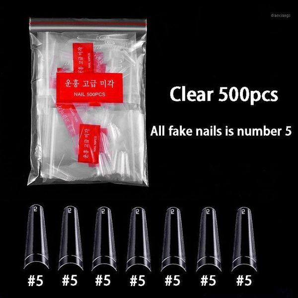 500pcs/bagnumber 5 clear false nails french coffin single number art tips complement flexible abs fake nail1, Red;gold
500pcs/bagnumber 5 clear false nails french coffin single number art tips complement flexible abs fake nail1, Red;gold