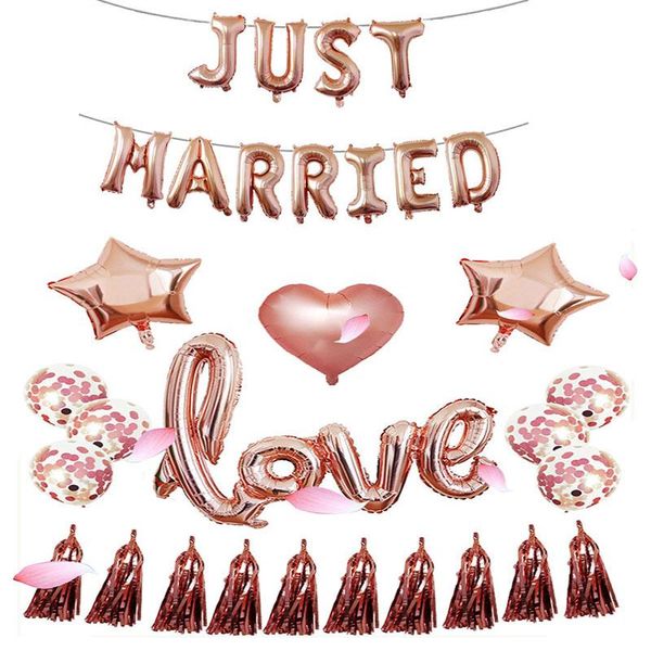 party decoration rose gold love just married letter foil balloons wedding decorations air baloon bride shower hen ballon
party decoration rose gold love just married letter foil balloons wedding decorations air baloon bride shower hen ballon