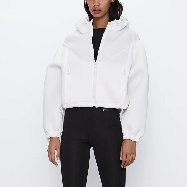 women's hoodies & sweatshirts 2021 autumn breathable diving fabric zaraing women short sweatshirt jacket zanzeaing sheining hooded, Black
women's hoodies & sweatshirts 2021 autumn breathable diving fabric zaraing women short sweatshirt jacket zanzeaing sheining hooded, Black