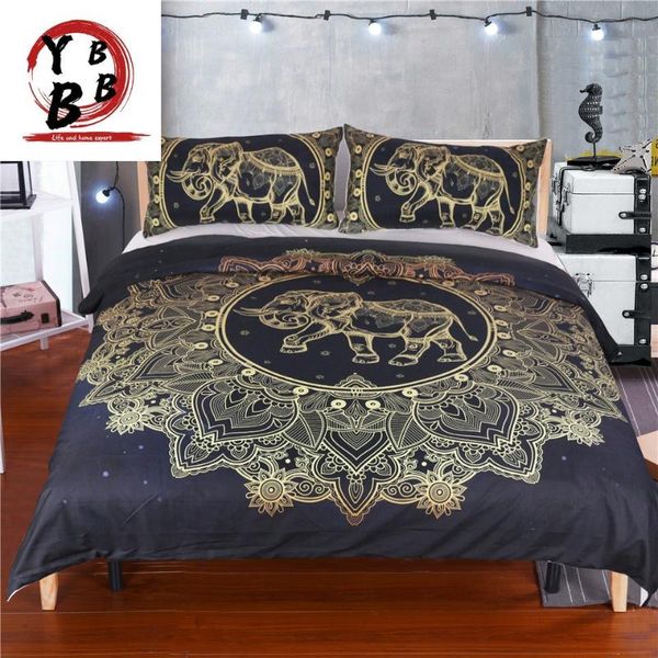 bedding sets 3d tribal elephant set golden mandala print ethnic style black bedclothes duvet cover symbol home textile
bedding sets 3d tribal elephant set golden mandala print ethnic style black bedclothes duvet cover symbol home textile