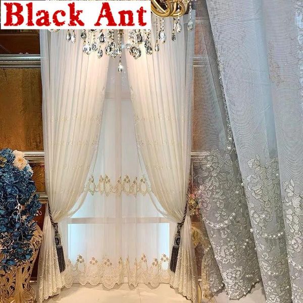 curtain & drapes romatic tulle for living room sheer european style embroidery floral with beads window blinds zh062#20
curtain & drapes romatic tulle for living room sheer european style embroidery floral with beads window blinds zh062#20