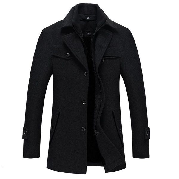 men's wool & blends winter casual trench coat business medium long solid color thicken slim windbreaker warm overcoat jacket 0ja2, Black
men's wool & blends winter casual trench coat business medium long solid color thicken slim windbreaker warm overcoat jacket 0ja2, Black