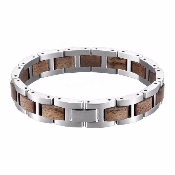 sellingproducts custom stainless steel bracelet walnut wood bracelet men silver wristband, Black
sellingproducts custom stainless steel bracelet walnut wood bracelet men silver wristband, Black