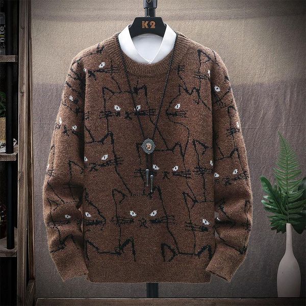 men's sweaters winter men casual trendy slim mens o-neck long sleeve woolen warm pullovers clothing, White;black
men's sweaters winter men casual trendy slim mens o-neck long sleeve woolen warm pullovers clothing, White;black