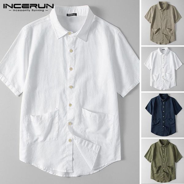 cotton men brand shirt short sleeve pockets 2021 streetwear harajuku lapel camisa solid color loose shirts men's casual, White;black
cotton men brand shirt short sleeve pockets 2021 streetwear harajuku lapel camisa solid color loose shirts men's casual, White;black