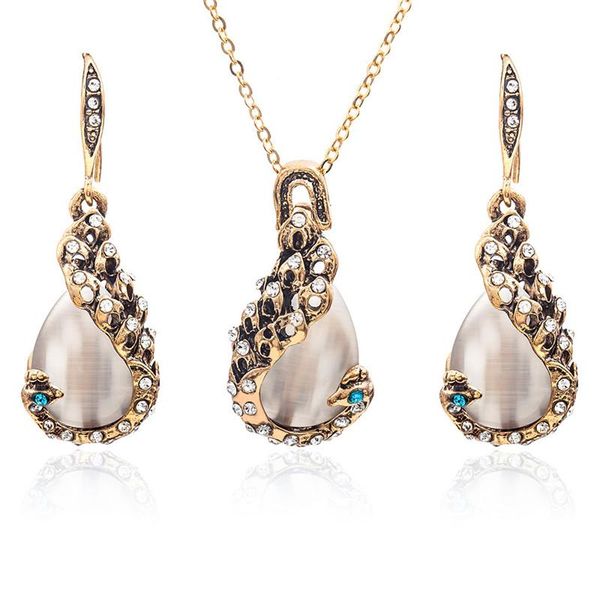 earrings & necklace fashion jewelry lady sparkling opal starlight dazzle color temperament set, Silver
earrings & necklace fashion jewelry lady sparkling opal starlight dazzle color temperament set, Silver