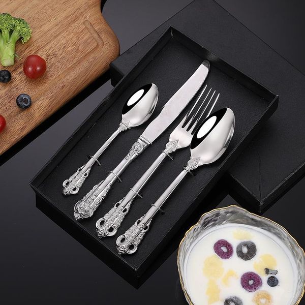 home & garden silver dinnerware sets 18/10 stainless steel luxury mirror cutlery set knife fork spoon gift box 4pcs
home & garden silver dinnerware sets 18/10 stainless steel luxury mirror cutlery set knife fork spoon gift box 4pcs