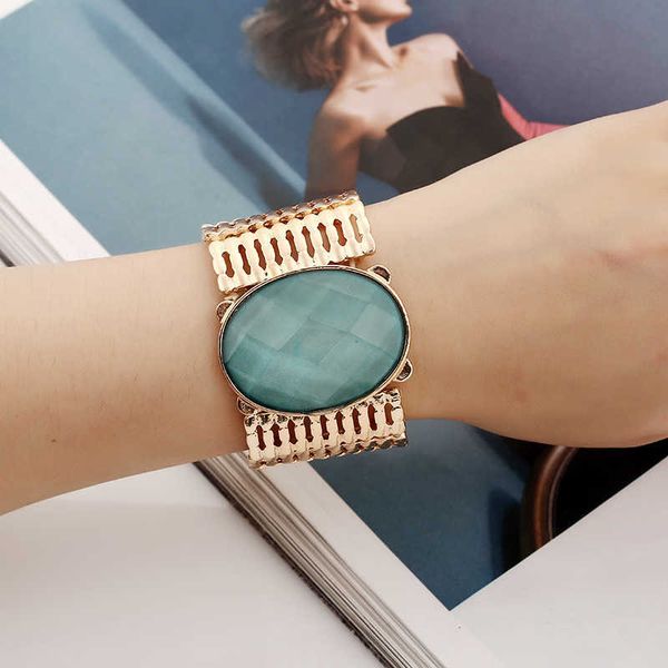 lzhlq punk stripe hollow bracelet 2020 new fashion women elastic rope metal plated wide bangle maxi round stone jewelry bracelet q0719, Black
lzhlq punk stripe hollow bracelet 2020 new fashion women elastic rope metal plated wide bangle maxi round stone jewelry bracelet q0719, Black