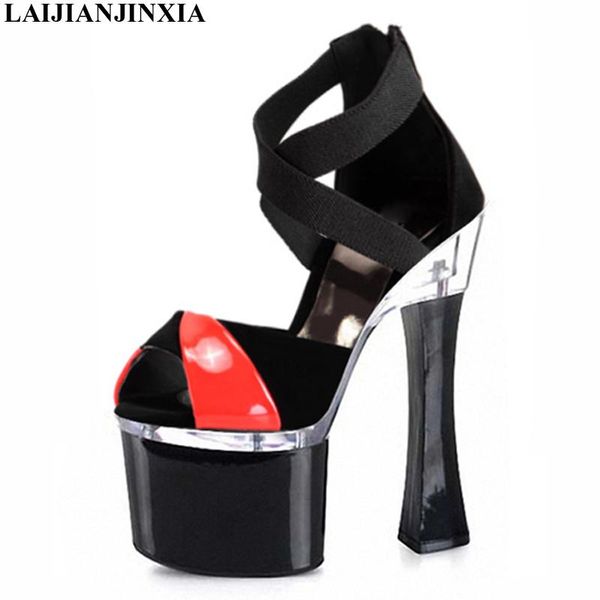 super high heels platfrom sandsls women's shoes color matching nightclubs sandals, Black
super high heels platfrom sandsls women's shoes color matching nightclubs sandals, Black