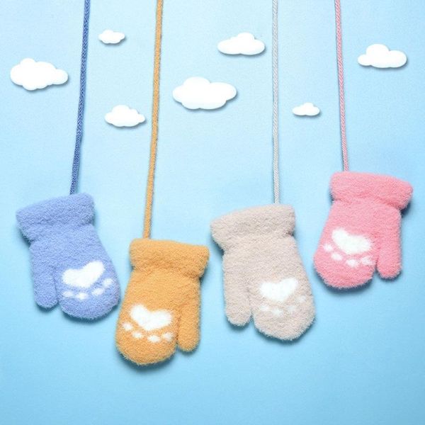 children's mittens soft thick warm baby glove knitted infant toddler born, White
children's mittens soft thick warm baby glove knitted infant toddler born, White
