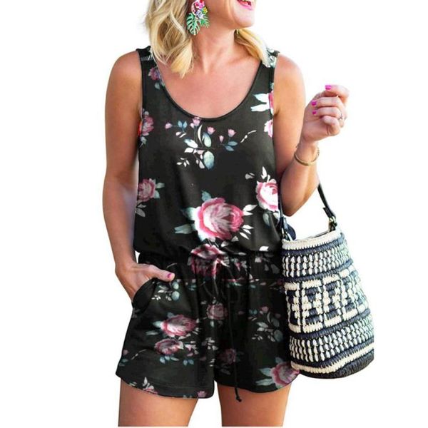 sleeveless floral women beach playsuits summer overalls casual short jumpsuit bodycon party rompers #0612 women's jumpsuits &, Black;white
sleeveless floral women beach playsuits summer overalls casual short jumpsuit bodycon party rompers #0612 women's jumpsuits &, Black;white