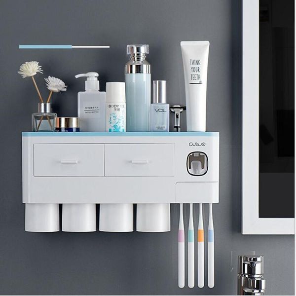 toothbrush holders holder set automatic toothpaste dispenser squeezer mount multi-functional organizer cup 4 brush slots
toothbrush holders holder set automatic toothpaste dispenser squeezer mount multi-functional organizer cup 4 brush slots