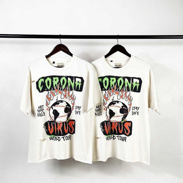new and correct version gallery dept powder smash wash make old print high street loose short sleeve t-shirt, White;black
new and correct version gallery dept powder smash wash make old print high street loose short sleeve t-shirt, White;black