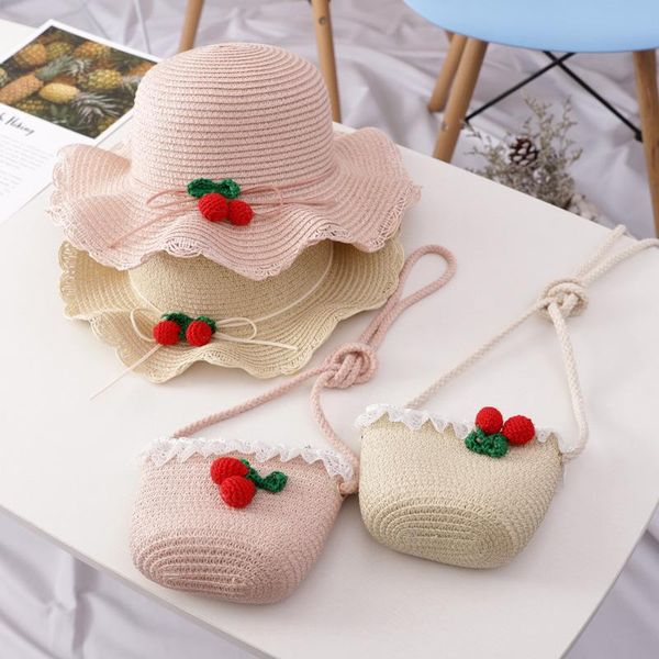 girls summer sun hat with handbag female baby matching bag korean for kids shade cherry beach caps & hats, Yellow
girls summer sun hat with handbag female baby matching bag korean for kids shade cherry beach caps & hats, Yellow