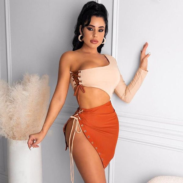 casual dresses 2021 fashion tied asymmetrical bandage y2k women bodycon cut out patchwork gothic one shoulder long sleeve outfits, Black;gray
casual dresses 2021 fashion tied asymmetrical bandage y2k women bodycon cut out patchwork gothic one shoulder long sleeve outfits, Black;gray
