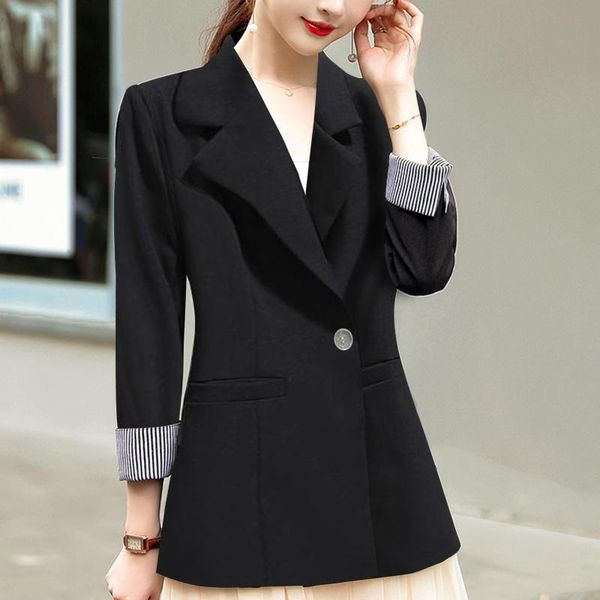 women's jackets 2021 autumn solid color elegant black blazer women jacket korean style loose v-neck long sleeve cardigan, Black;brown
women's jackets 2021 autumn solid color elegant black blazer women jacket korean style loose v-neck long sleeve cardigan, Black;brown