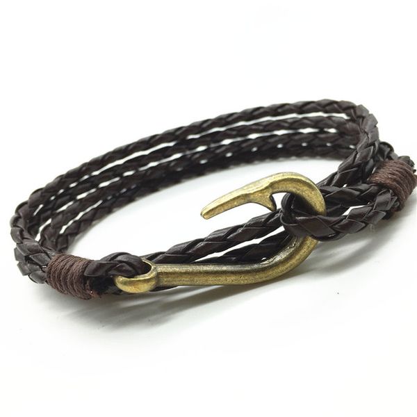 Charm Bracelets New Arrival Handmade Weave Cuff Rope PU Leather Vintage Fish Hook Men Bracelets & Bangles for Women Jewelry Accessories
Charm Bracelets New Arrival Handmade Weave Cuff Rope PU Leather Vintage Fish Hook Men Bracelets & Bangles for Women Jewelry Accessories