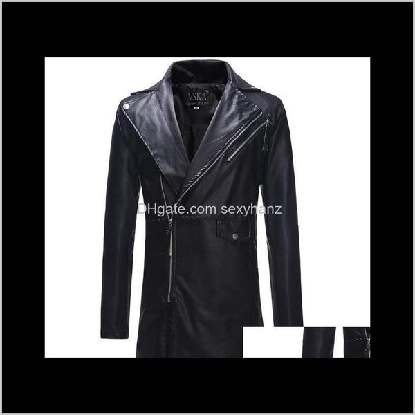 faux outerwear & coats clothing apparel drop delivery 2021 diagonal zipper large lapel casual slim trench coat mens long leather windbreaker, Black
faux outerwear & coats clothing apparel drop delivery 2021 diagonal zipper large lapel casual slim trench coat mens long leather windbreaker, Black