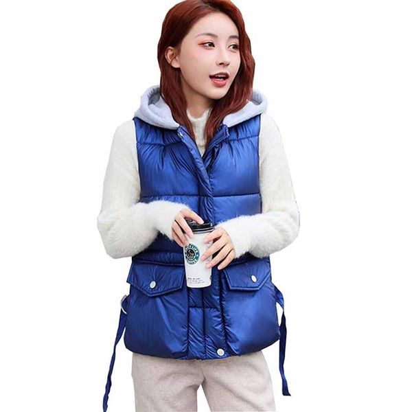 women's vests autumn winter down cotton vest jackets women hooded thicken sleeveless outerwear casual female glossy waistcoat coats g4, Black;white
women's vests autumn winter down cotton vest jackets women hooded thicken sleeveless outerwear casual female glossy waistcoat coats g4, Black;white