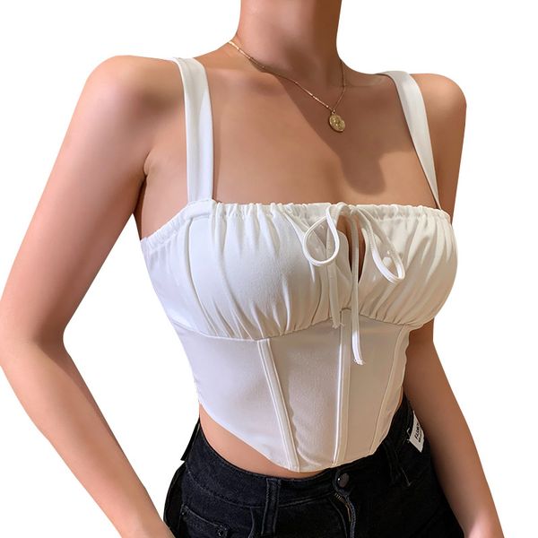 women's tanks & camis lace up fishbone suspender vest women's new summer waist girdle spice girl open back fashion temperament, White
women's tanks & camis lace up fishbone suspender vest women's new summer waist girdle spice girl open back fashion temperament, White