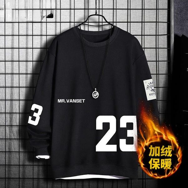 men's hoodies & sweatshirts autumn winter fleece sweater thickened warm fashion hip hop korean o-neck loose t-shirt long sleeve, Black
men's hoodies & sweatshirts autumn winter fleece sweater thickened warm fashion hip hop korean o-neck loose t-shirt long sleeve, Black