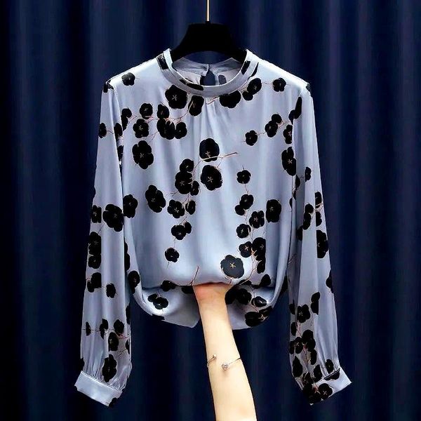 women's blouses & shirts elegant ladies clothes autumn spring vintage print shirt slim women blusas y camisas ls078, White
women's blouses & shirts elegant ladies clothes autumn spring vintage print shirt slim women blusas y camisas ls078, White