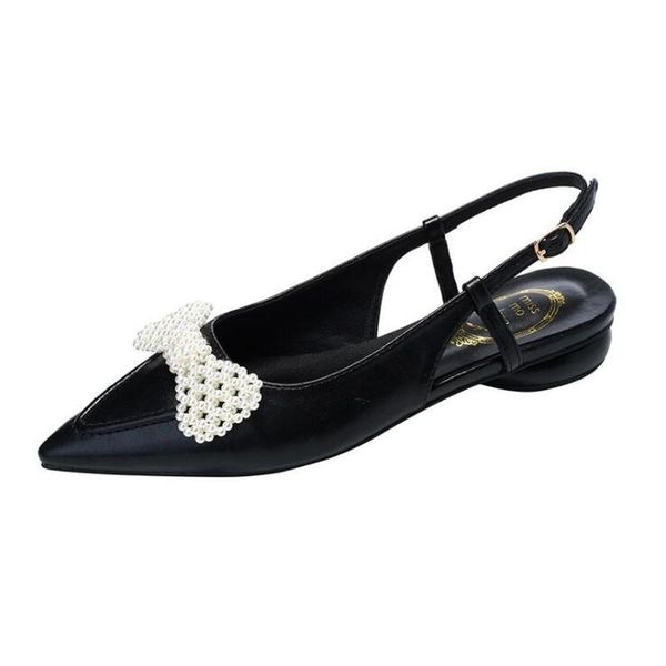 sandals sandal for women 2021 summer pointed toe string bead bowknot single shoes closed thick heel ladies elegant, Black 
sandals sandal for women 2021 summer pointed toe string bead bowknot single shoes closed thick heel ladies elegant, Black