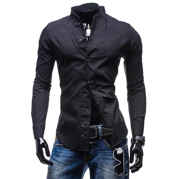 men's casual shirts 2021 fashion spring slim fit cotton male modern social business long sleeve dress shirt, White;black
men's casual shirts 2021 fashion spring slim fit cotton male modern social business long sleeve dress shirt, White;black