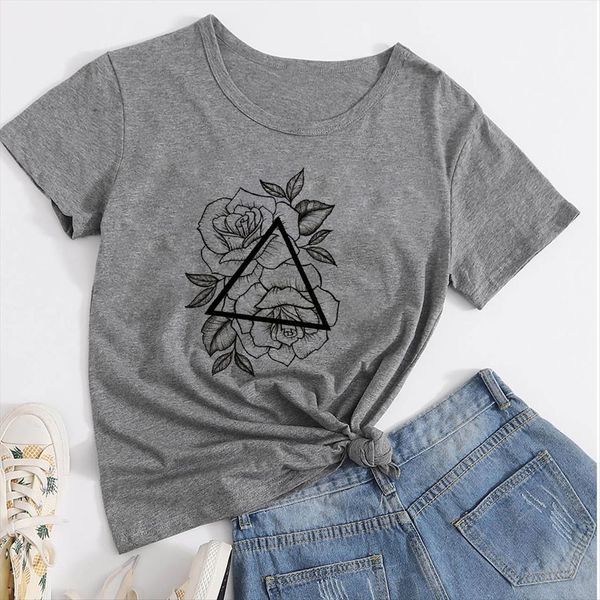 nimation minimalism refreshing special womens t shirts triangles and flowers drawn by grey pencil graphic, White
nimation minimalism refreshing special womens t shirts triangles and flowers drawn by grey pencil graphic, White