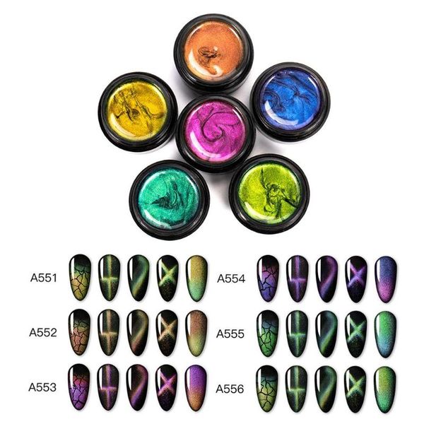nail gel 6pcs 9d crack cat eye magnetic soak off uv led varnish semi permanent manicure, Red;pink
nail gel 6pcs 9d crack cat eye magnetic soak off uv led varnish semi permanent manicure, Red;pink