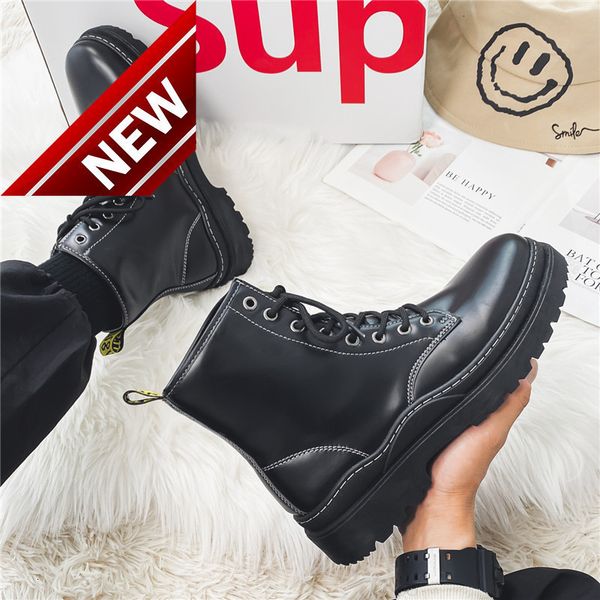 autumn and winter high martin boots men's casual leather shoes waterproof tooling motorcycle fashion, Black
autumn and winter high martin boots men's casual leather shoes waterproof tooling motorcycle fashion, Black