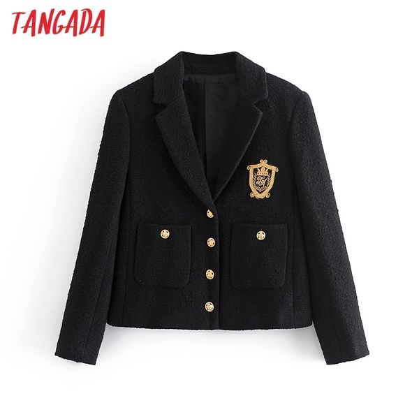 women embroidery crop tweed female long sleeve elegant jacket ladies blazer formal suits 3h206 210416, Black
women embroidery crop tweed female long sleeve elegant jacket ladies blazer formal suits 3h206 210416, Black