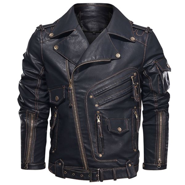 winter mens leather jacket men fashion motorcycle pu leather jackets cool zipper pockets leather coats eu size 5xl, Black
winter mens leather jacket men fashion motorcycle pu leather jackets cool zipper pockets leather coats eu size 5xl, Black