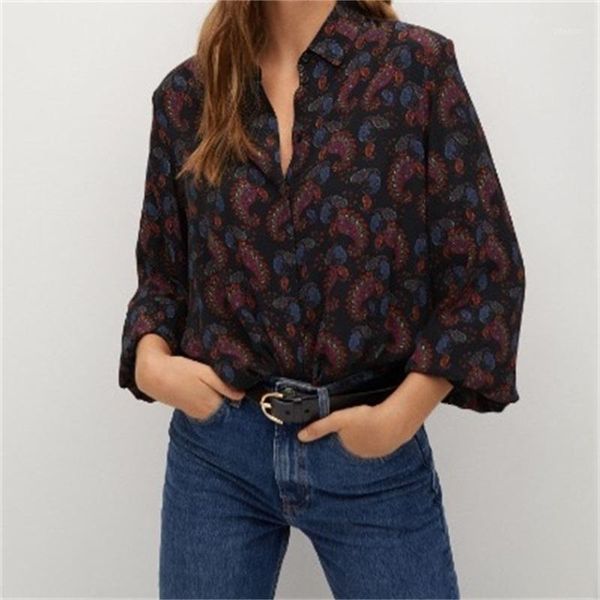 women 2021 fashion paisley print holiday style blouses vintage long sleeve female shirts chic women's &, White
women 2021 fashion paisley print holiday style blouses vintage long sleeve female shirts chic women's &, White