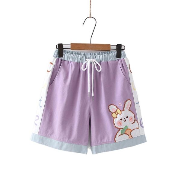 women's shorts cartoon embroidery high waist casual women cotton 2021 summer chic drawstring ladies basic kawaii cute bottoms, White;black
women's shorts cartoon embroidery high waist casual women cotton 2021 summer chic drawstring ladies basic kawaii cute bottoms, White;black