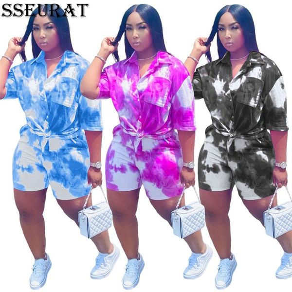 women's tracksuits sseurat tie dye sweatsuit set blouses and shorts streetwear matching two 2 piece outfits tracksuit summer, Gray
women's tracksuits sseurat tie dye sweatsuit set blouses and shorts streetwear matching two 2 piece outfits tracksuit summer, Gray