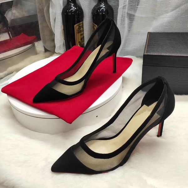 dress shoes big size 34-45 suede mesh patchwork pointy toe classical women pumps high heels, Black
dress shoes big size 34-45 suede mesh patchwork pointy toe classical women pumps high heels, Black